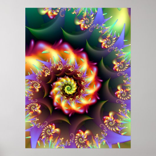 Fractal Art Spiral Poster (Voorkant)