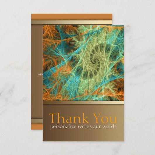 Fractal Art Swirl Kaart (Voorkant / Achterkant)