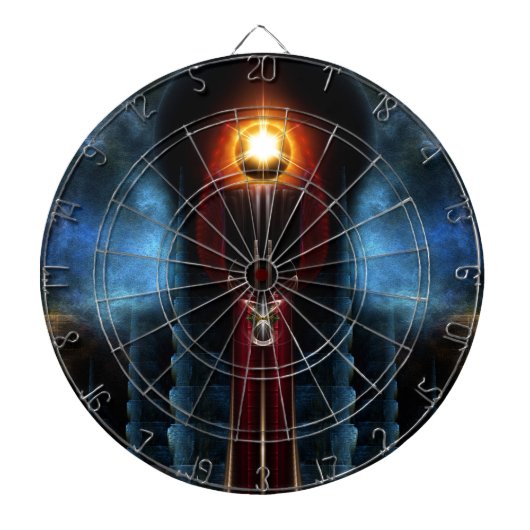 Fractal Art torch Stone Tower Dartbord (Voorkant)