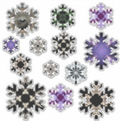 Fractal Art Uitgesneden Sneeuwvlokken Sticker (Voorkant)
