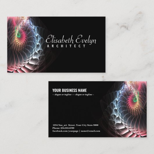 fractal art y872828 visitekaartje (Voorkant / Achterkant)