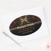 Fractal Artistry Product Label Oval Sticker (Envelop)
