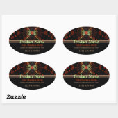 Fractal Artistry Product Label Oval Sticker (Vel)