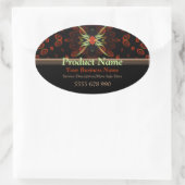 Fractal Artistry Product Label Oval Sticker (Tas)