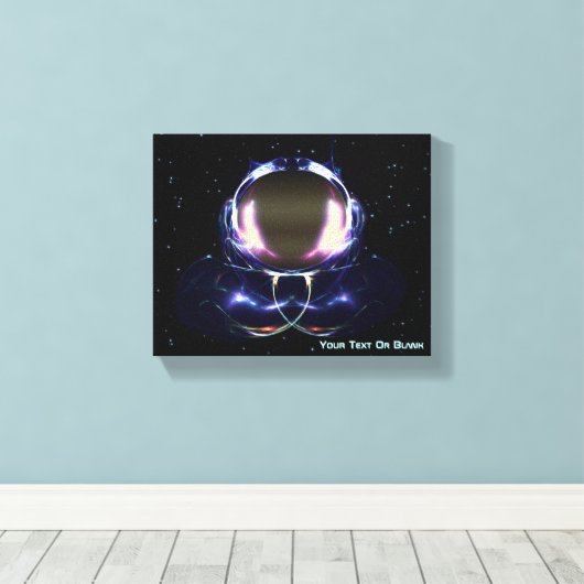 Fractal Astronaut Canvas Afdruk (Insitu (Houten vloer))