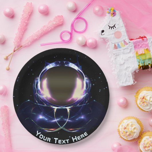 Fractal Astronaut Papieren Bordje (Feest)