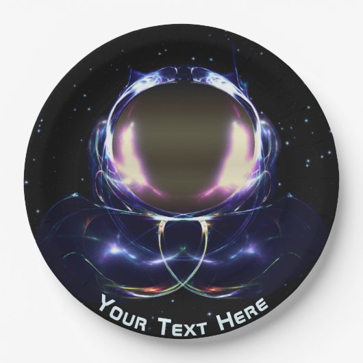 Fractal Astronaut Papieren Bordje (Voorkant)