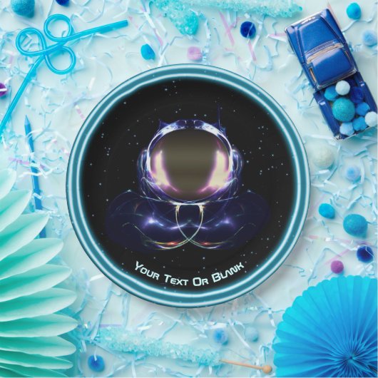 Fractal Astronaut Papieren Bordje (Feest)