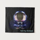 Fractal Astronaut Wandkleed (Voorkant (horizontaal))