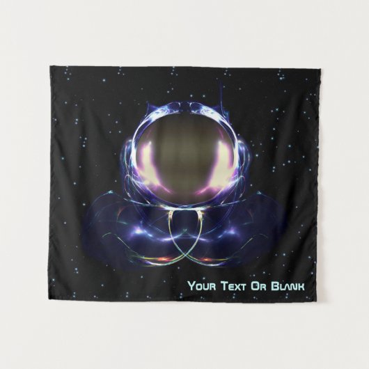 Fractal Astronaut Wandkleed (Voorkant (horizontaal))