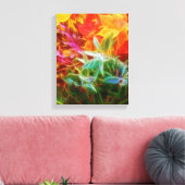 Fractal Autumn Leaves Rainbow Canvas Afdruk (Insitu (Woonkamer))