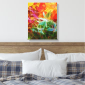 Fractal Autumn Leaves Rainbow Canvas Afdruk (Insitu (Slaapkamer))