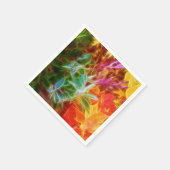 Fractal Autumn Leaves Rainbow Servet (Hoek)