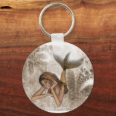 Fractal Background 3D Mermaid Sleutelhanger (Voorkant)