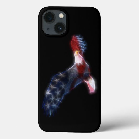 Fractal Bald Eagle Flag Patriotic Case-Mate iPhone Case (Achterkant)