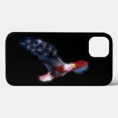 Fractal Bald Eagle Flag Patriotic Case-Mate iPhone Case (Achterkant (horizontaal))