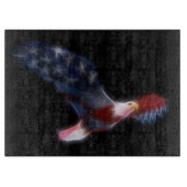 Fractal Bald Eagle Flag Patriotic Cutting Board Snijplank (Voorkant)