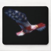 Fractal Bald Eagle Patriotic Mousepad Muismat (Voorkant)
