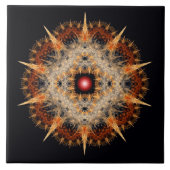 Fractal barbed star ornament tegeltje (Voorkant)