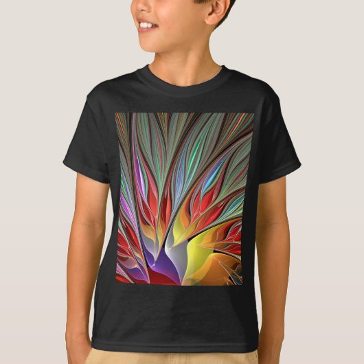 Fractal Bird of Paradise T-shirt (Voorkant)
