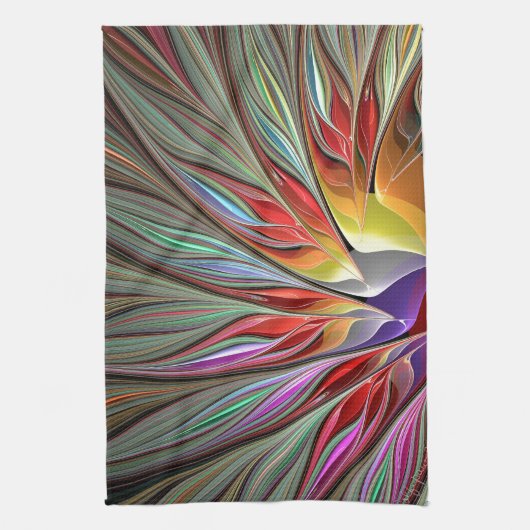 Fractal Bird of Paradise Theedoek (Verticaal)