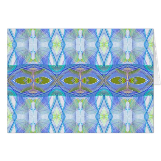 fractal blauw etnisch patroon kaart