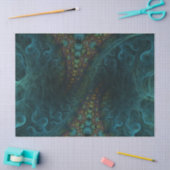 Fractal Blauwgroen Spiral Abstract 24 ontkoppelde Tissuepapier (Craft)