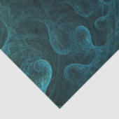 Fractal Blauwgroen Spiral Abstract 24 ontkoppelde Tissuepapier (Detail)