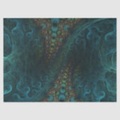 Fractal Blauwgroen Spiral Abstract 24 ontkoppelde  Tissuepapier (Voorkant)