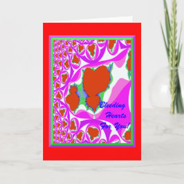 Fractal Bleeding Harten Wenskaart Kaart