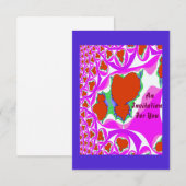 Fractal Bleeding Heart Invitations Kaart (Voorkant / Achterkant)
