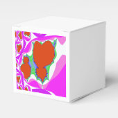 Fractal Bloedend Hart Favor Doos Bedankdoosjes (Voorkant Zijde)