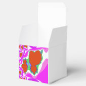 Fractal Bloedend Hart Favor Doos Bedankdoosjes (Geopend)