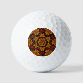 Fractal Bloem in Herfsttinten Onderzetters Golfballen
