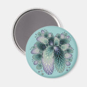 Fractal bloemblaadjes magneet (Voorkant / Achterkant)