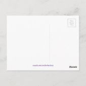 Fractal Blue en Paarse slak Shell Briefkaart (Achterkant)