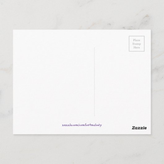 Fractal Blue en Paarse slak Shell Briefkaart (Achterkant)