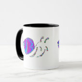 Fractal Blue en Paarse slak Shell Mok (Voorkant links)