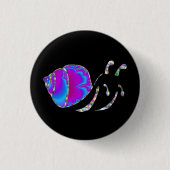 Fractal Blue en Paarse slak Shell Ronde Button 3,2 Cm (Voorkant)