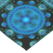 Fractal blue green oriental tafelkleed (Gekanteld)