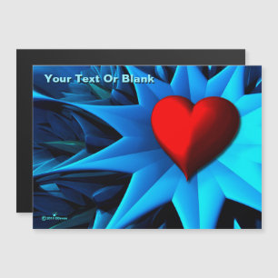 Fractal Blue Heart Flower