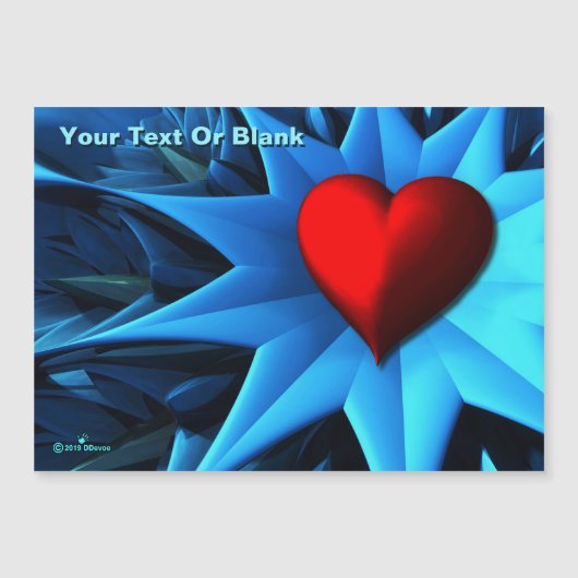 Fractal Blue Heart Flower (Voorkant)