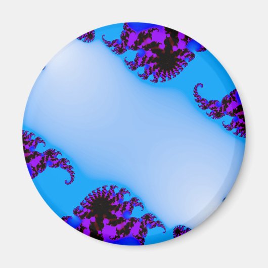 Fractal blue magneet (Voorkant)
