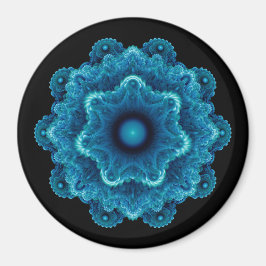 Fractal blue Natural Patroon Magneet