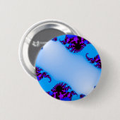 Fractal blue ronde button 5,7 cm (Voorkant /achterkant)