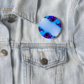 Fractal blue ronde button 5,7 cm (In situ)