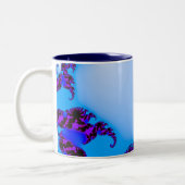 Fractal blue tweekleurige koffiemok (Links)