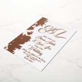 Fractal Blush Gold Weddenschap geperst Folie Uitnodiging (Gedraaid)