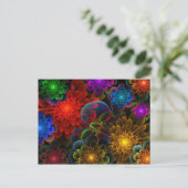 Fractal Bouquet Briefkaart (Staand voorkant)