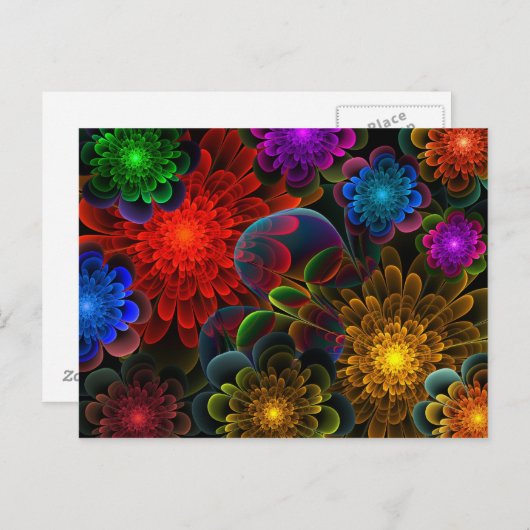 Fractal Bouquet Briefkaart (Voorkant / Achterkant)